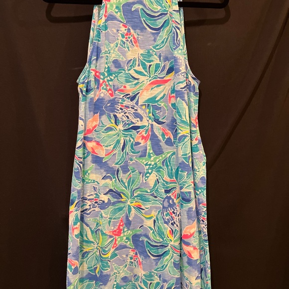 Lilly Pulitzer Blue and Pink Tropical Dress - Picture 2 of 3